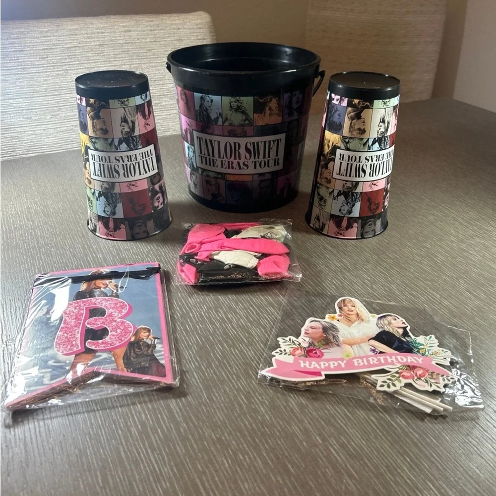 Taylor Swift Party Set with Pink and Black Accents‎